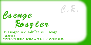 csenge roszler business card